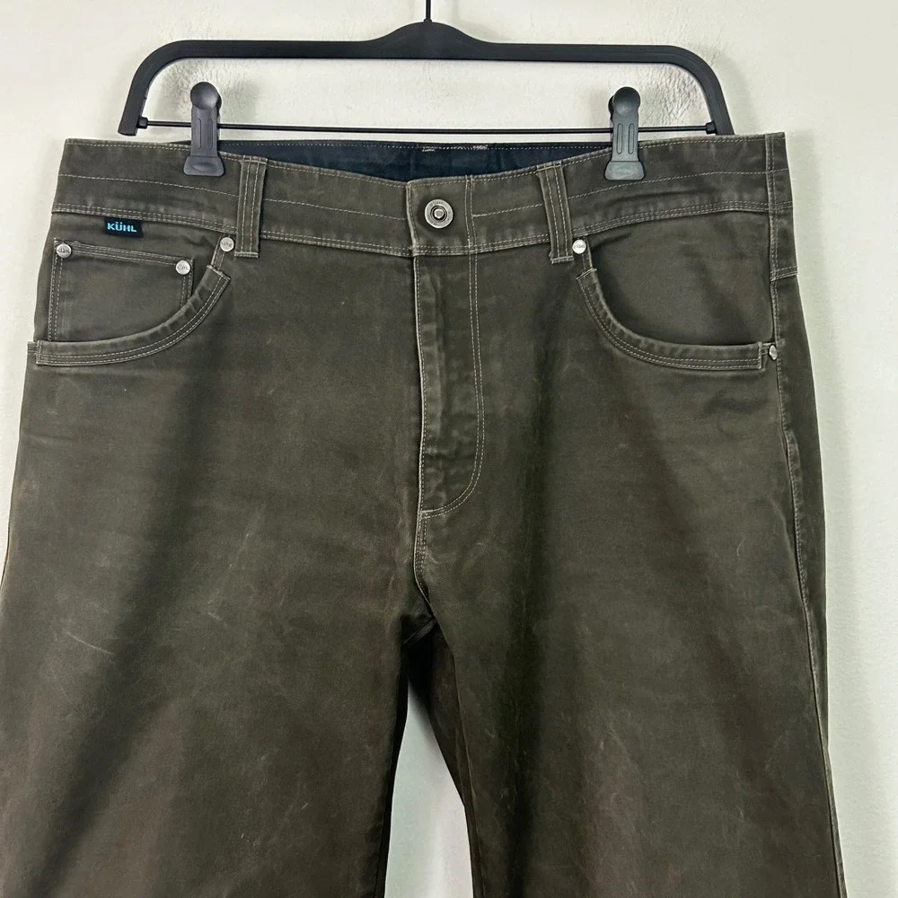 Kuhl Rydr Mens 34x34 Dark Brown Articulated Workwear Outdoor Hiking Pants
